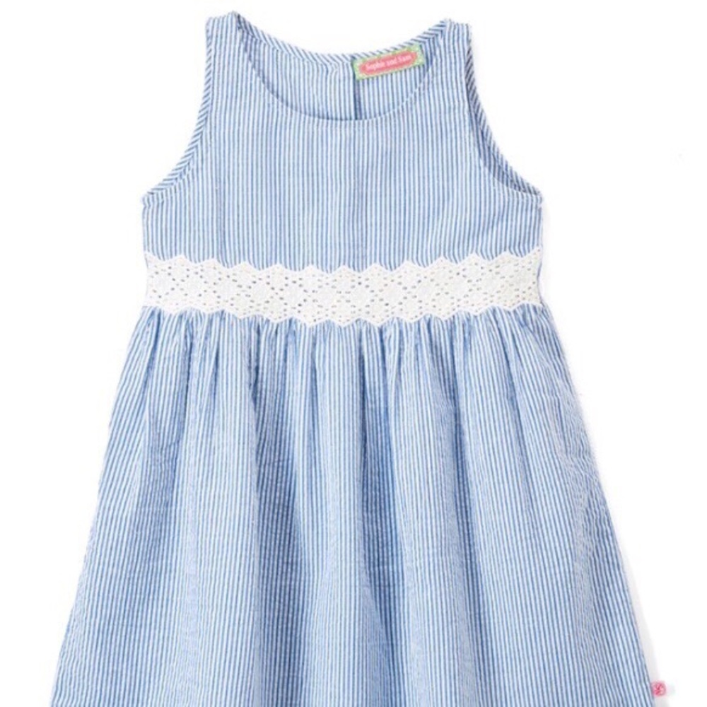 Blue & White Striped Dress